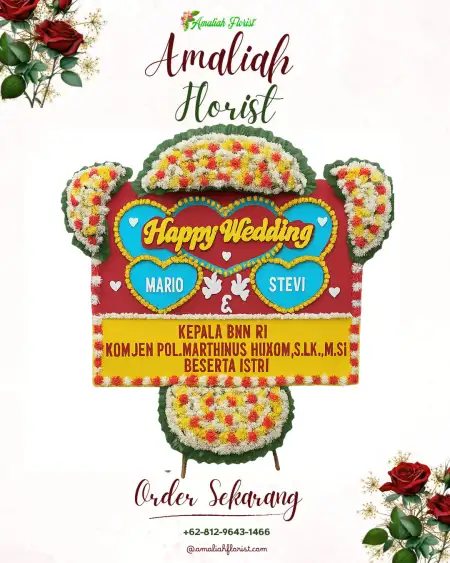 Papan Bunga Pernikahan Bintang Ara